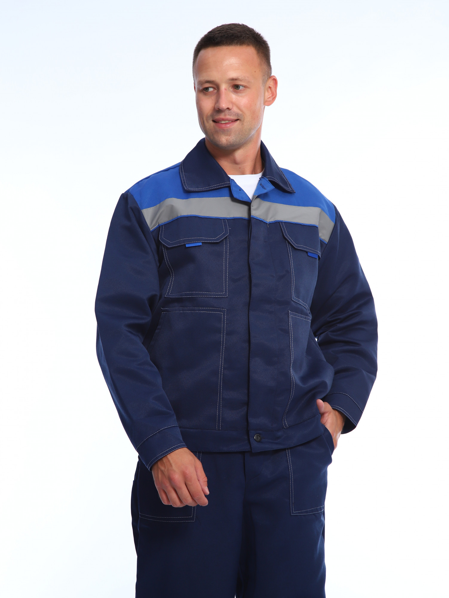 Костюм КОСЭ 309-1 Куртка+П-К СОП 50мм син+вас. - 5 Костюм КОСЭ 309-1 Куртка+П-К СОП 50мм син+вас. - 5